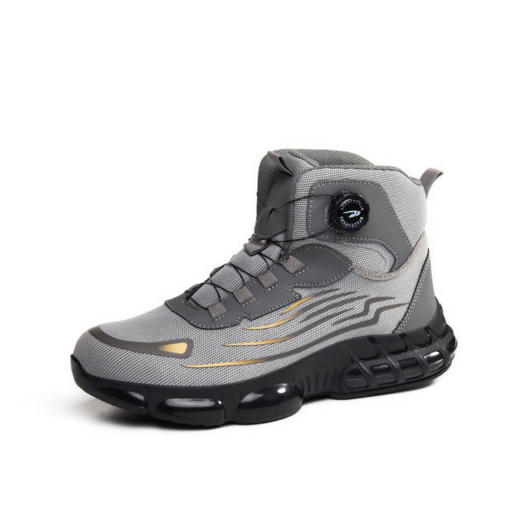 Men's Steel Toe Work Boots with Breathable Design and Dial Lacing