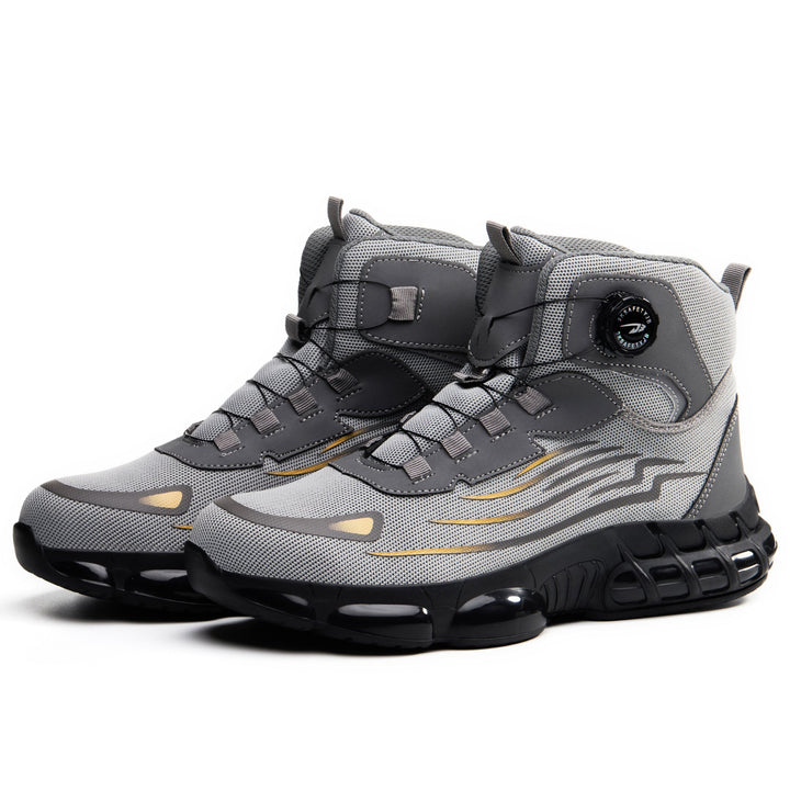 Men's Steel Toe Work Boots with Breathable Design and Dial Lacing