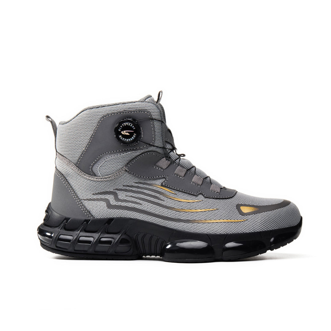 Men's Steel Toe Work Boots with Breathable Design and Dial Lacing
