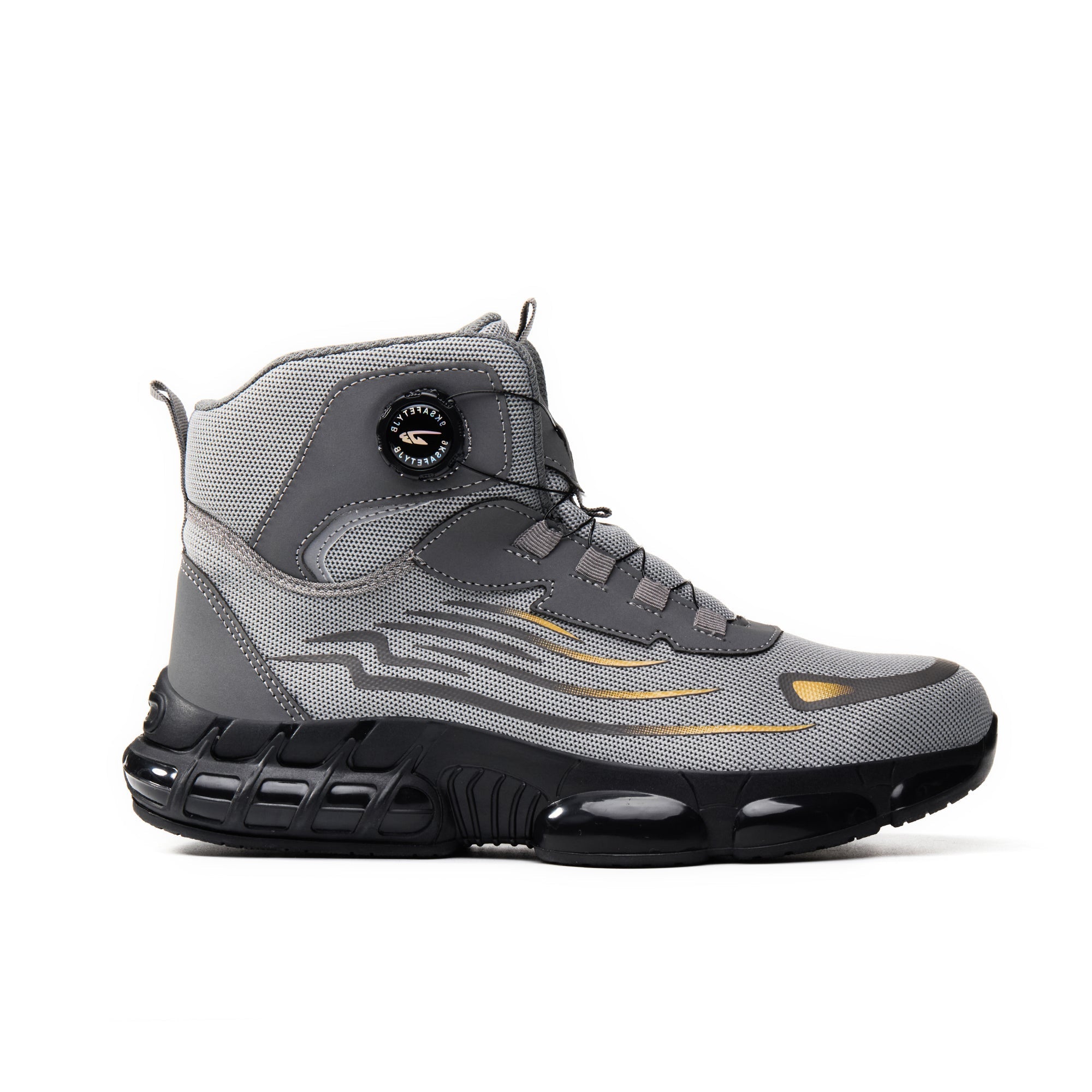 Men's Steel Toe Work Boots with Breathable Design and Dial Lacing