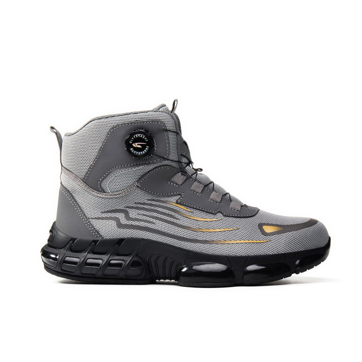 Men's Steel Toe Work Boots with Breathable Design and Dial Lacing